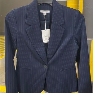 Navy Pinstripe Blazer